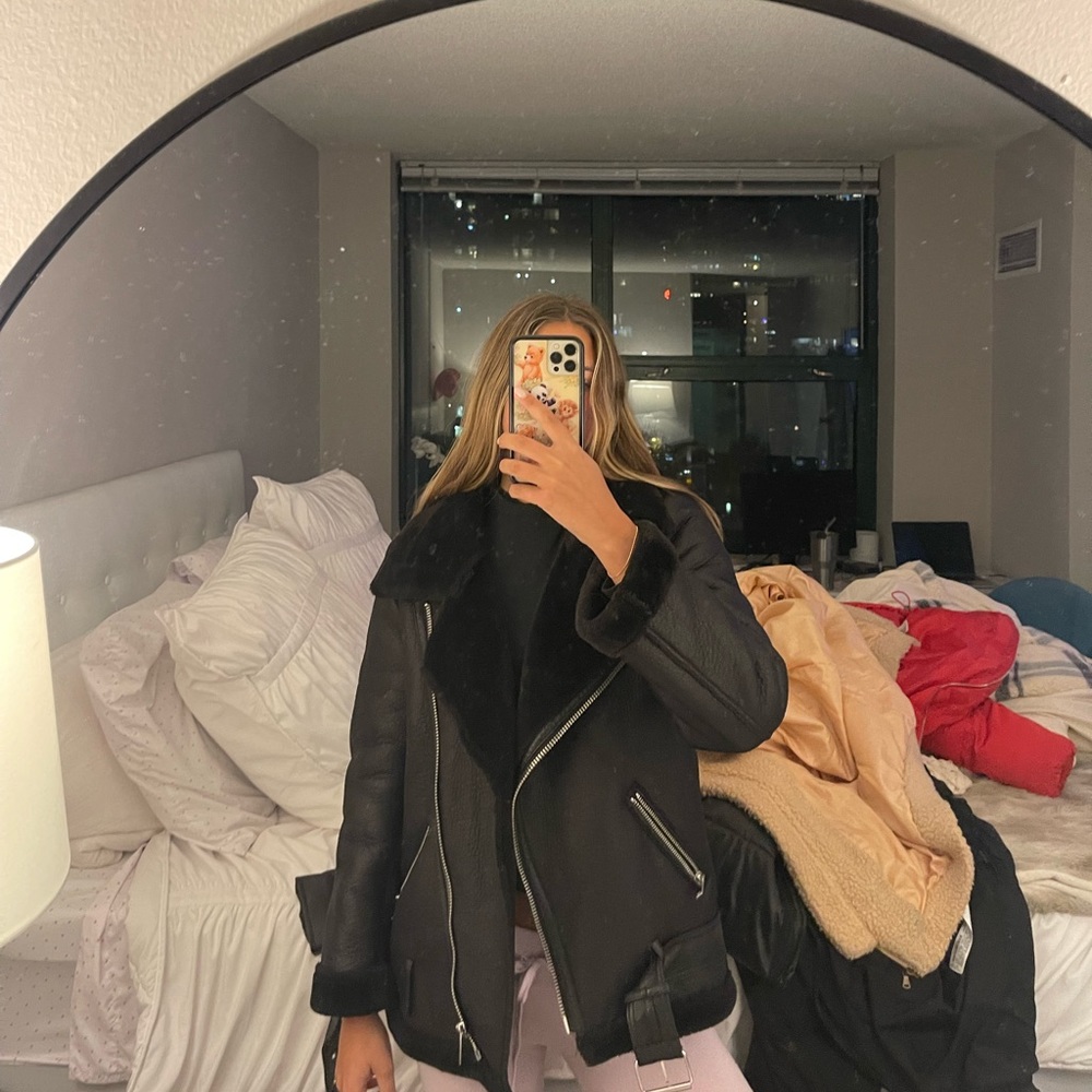 Zara leather jacket